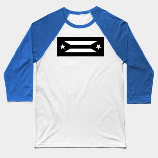 Black Puerto Rican Flag Baseball T-Shirt